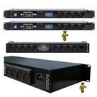 Regua de AC Profissional 12T 10A 2500W Padrao Rack 1U Led Azul