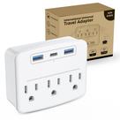 Régua de alimentação Puveini Cruise dobrável com USB C 3.4A 6 tomadas Régua de alimentação Puveini Cruise dobrável com USB C 3.4A 6 tomadas
