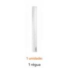 Régua de Alumínio 30cm Yins Paper Escolar Escritório Precisa e Resistente