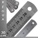 Régua De Metal - Aço Inox - 30 Cm - Para Artesanato - Nybc
