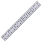 Régua de metal PEC Tools 15 cm de aço cromado acetinado de alto carbono Régua de metal PEC Tools 15 cm de aço cromado acetinado de alto carbono