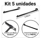 Régua de parede RT (kit 5 unidades) na cor preto.