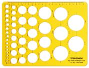 Régua de Plástico para Desenho de Figuras Circulares com Símbolos Geométricos, 24,8 cm x 19 cm - Traceease Régua de Plástico para Desenho de Figuras Circulares com Símbolos Geométricos, 24,8 cm x 19 cm - Traceease