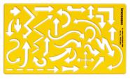 Régua de Plástico para Journaling, Stencil Geométrico de Setas e Símbolos, 17,7 cm x 10,1 cm - Traceease Régua de Plástico para Journaling, Stencil Geométrico de Setas e Símbolos, 17,7 cm x 10,1 cm - Traceease