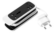 Régua De Tomada Com Usb Bivolt Cabo 1,25m Para Pc E Celular Unica