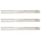 Régua Escala de Aço 30 cm com 3 Unidades 145416 BRASFORT