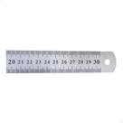 Régua Escala De Aço 30cm 300mm Com Certificado Rastreável