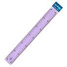 Régua Escolar Flexível c/ Glitter 30cm Lilás - Tilibra