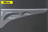 Régua Esquadro Nº2 50cm Alfaiate Cavas Moldes Confecção 0509
