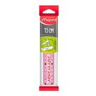 Régua Flexível 15cm Inquebravel Cristal Unbreakable - Maped Papelaria Material Escolar Medidas Mini COR:ROSA