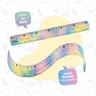 Régua Flexível Floppy 30CM Degradê TRIS (SKU 6746)