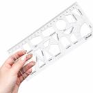 Régua Geométrica Acrílica 25cm com 20 formas