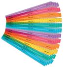 Régua hand2mind Safe-T Plastic 30 cm Rainbow Clear Kids 48 unidades
