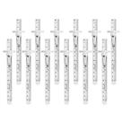 Régua KEARING 15 cm em aço inoxidável com clipe removível