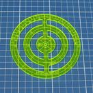 Régua Kriativa - Gabarito Circular com Transferidor