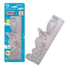 Regua madeira 15 cm leo&leo looney tunes escolar pernalonga
