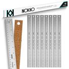 Régua NOKKO de 45 cm de metal flexível em aço inoxidável, pacote com 10