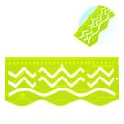 Régua Para Quilting 3 em 1 Onda Zigzag Centralizadora Verde