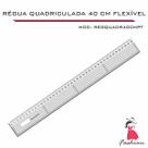 Régua patchwork 40cm quadriculada costura modelagem flexível