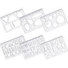 Régua Plástica Kit Desenho Cristal