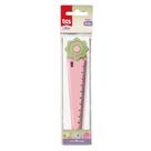 Régua Plástica Transparente Holic Linea Delicata 12cm TRIS Laranja