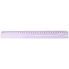 Régua Plástico 30cm Serena Lilás Kit 4 unidades - Dello