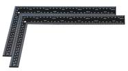 Régua quadrada Driak Black Metal em forma de L, 0-30 cm, faixa de 0-20 cm