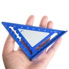 Régua quadrada triangular em liga de alumínio 11,4 cm azul Régua quadrada triangular em liga de alumínio 11,4 cm azul