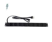 Regua Rack 8 Tomadas Extensão Som Profissional Bivolt 10a Regua Rack 8 Tomadas Extensão Som Profissional Bivolt 10a