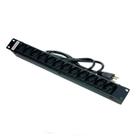Régua Rack Fiolux 12 Tomadas 3 pinos Cabo 1 m Bivolt Preto