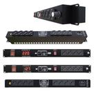 Regua RackLight Padrão Rack U1 Profissional 12 Tomadas 10A 2500A P/ Estudio Rack Servidor Led