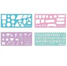 Regua Stencil Fun Com Letras E Desenhos 15cm Tilibra