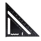 Régua triangular TOPINCN em liga de alumínio 18,5 cm preta métrica/imperial