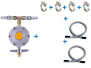 Regulado Registro Gás 13kg 2 Saida 2 mang Flexivel AÇO 1,2mt Regulado Registro Gás 13kg 2 Saida 2 mang Flexivel AÇO 1,2mt