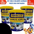 Rejunte Acrílico Preto 1Kg - Fortaleza - Kit com 3 unidades