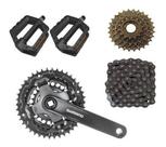 Relação Pedivela Shimano 21v Index + Corrente Catraca Pedal