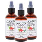 Relaxante capilar PURA D'OR ORGANIC Óleo de semente de rosa mosqueta 360mL x3