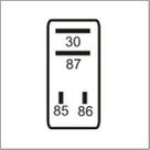 Relé Auxiliar 96FG19W572AA FORD 4 Terminais - DNI 0123