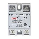 Rele de estado sólido monofásico ssr-25da dc/ac 25a