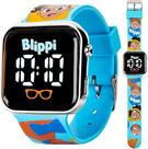 Relógio Accutime Blippi Kids LED com pulseira azul interativa Relógio Accutime Blippi Kids LED com pulseira azul interativa