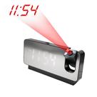 Relógio Alarme LED Espelhado USB Com Projetor de Hora Preto - shop mix Relógio Alarme LED Espelhado USB Com Projetor de Hora Preto - shop mix