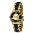 Relogio Analogico Dourado Com Preto C3Kp Lrt4793L38 - Lince