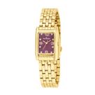 Relógio Analógico Dourado com Roxo Rommanel 650087