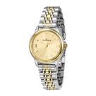 Relógio Analógico Social Prata com Dourado Rommanel 650204 Cor:Prata com Dourado Relógio Analógico Social Prata com Dourado Rommanel 650204 Cor:Prata com Dourado