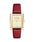 Relógio Anne Klein AK/2706CHRD feminino, vermelho, pulseira de couro