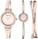 Relógio Anne Klein AK/3292LPST para mulheres com conjunto de pulseiras