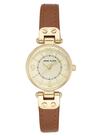 Relógio Anne Klein Feminino 109442CHHY - Pulseira de Couro Dourada