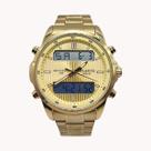 Relógio Atlantis Analógico e Digital Dourado Resistente 5atm