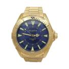 Relógio Atlantis Analógico Grande Dourado Resistente agua 50