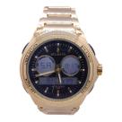 Relógio Atlantis Dourado AnaDig Preto 50mm Resistente à Água